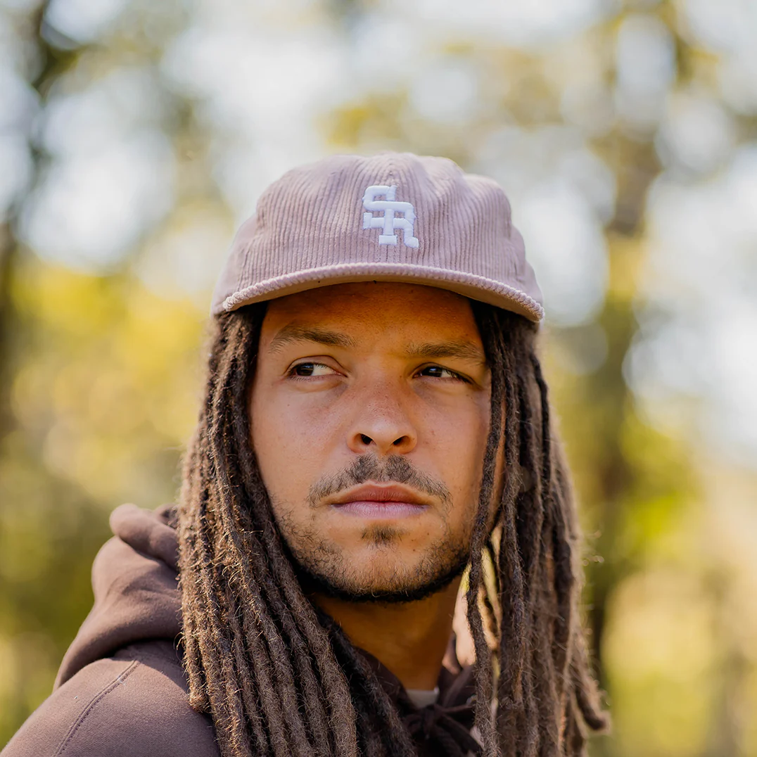 Corduroy Strapback Hat (Tan/White) - Image 4