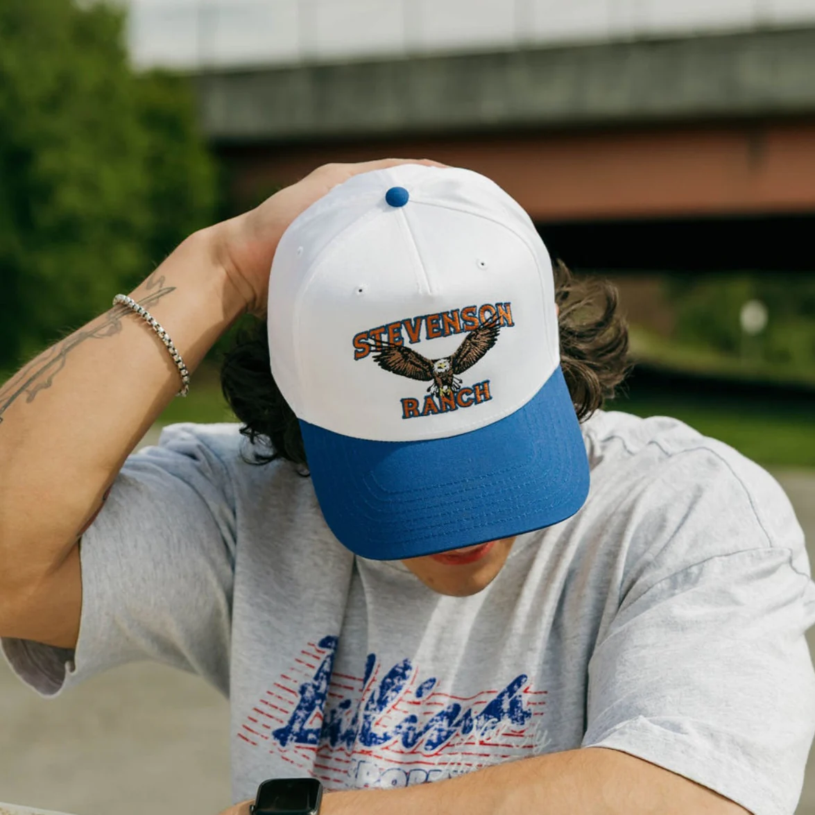 Flying Eagle Structured Hat (White/Blue) - Image 6