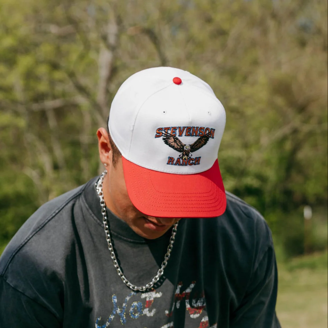 Flying Eagle Structured Hat (White/Red) - Image 6