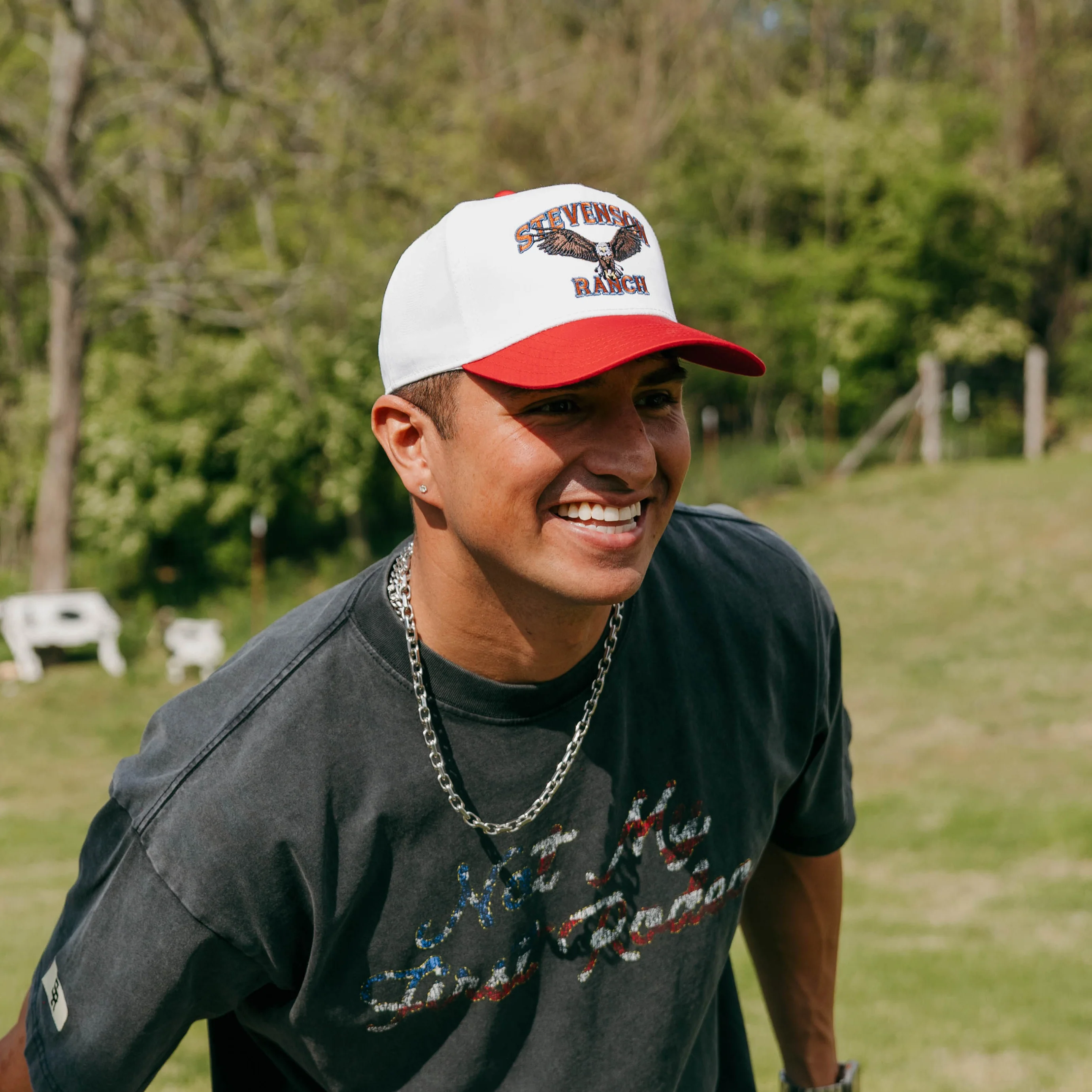 Flying Eagle Structured Hat (White/Red) - Image 7