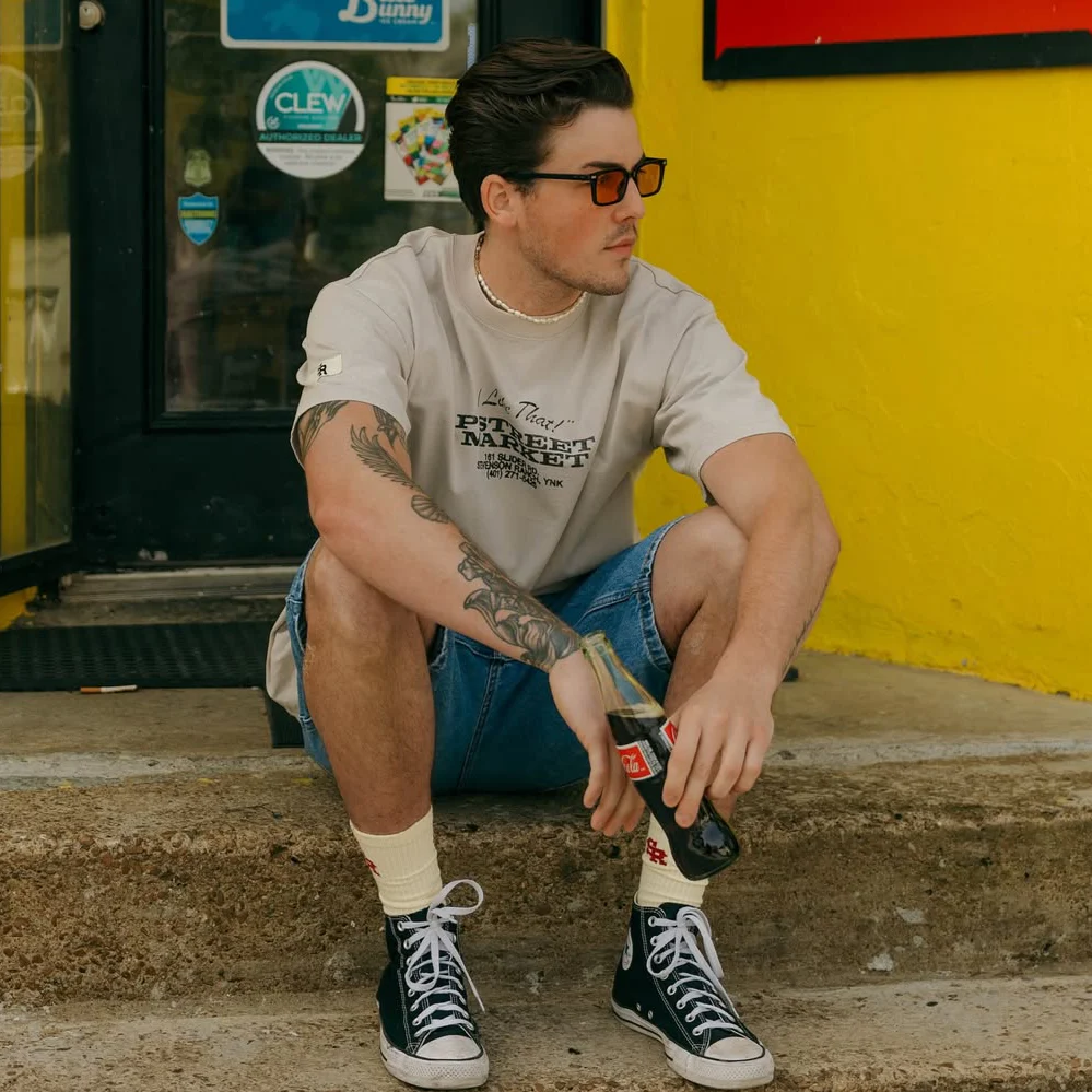 P Street Market Tee (Beige) - Image 6