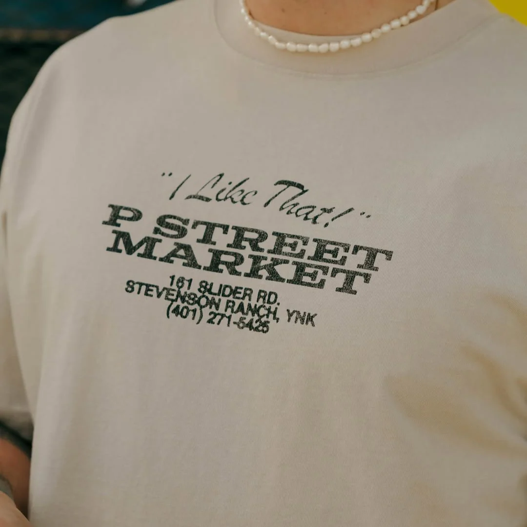 P Street Market Tee (Beige) - Image 9