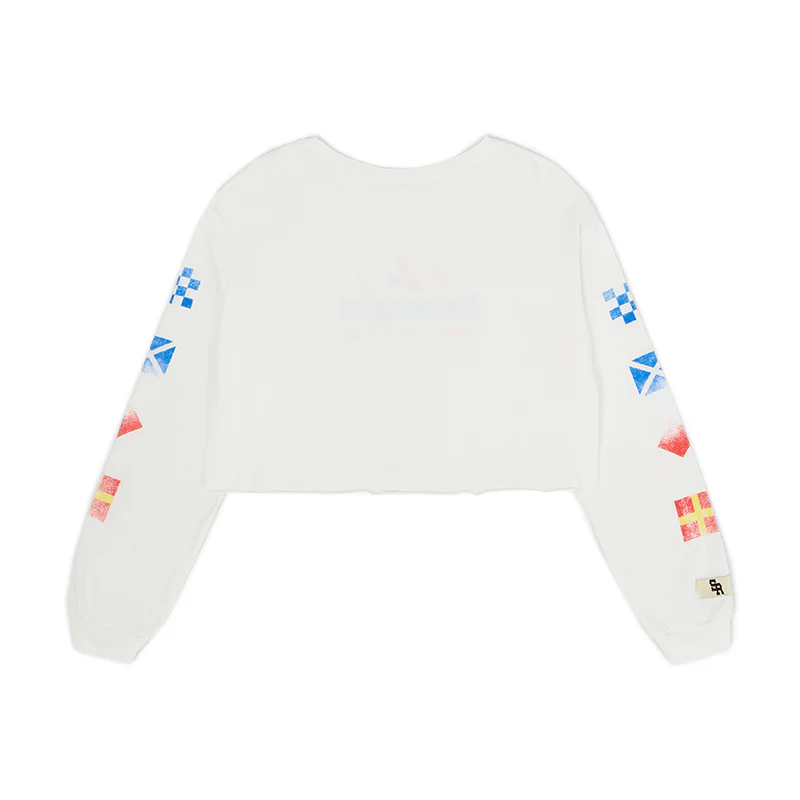 Womens Regatta Cropped Long Sleeve Tee (White) - Image 3